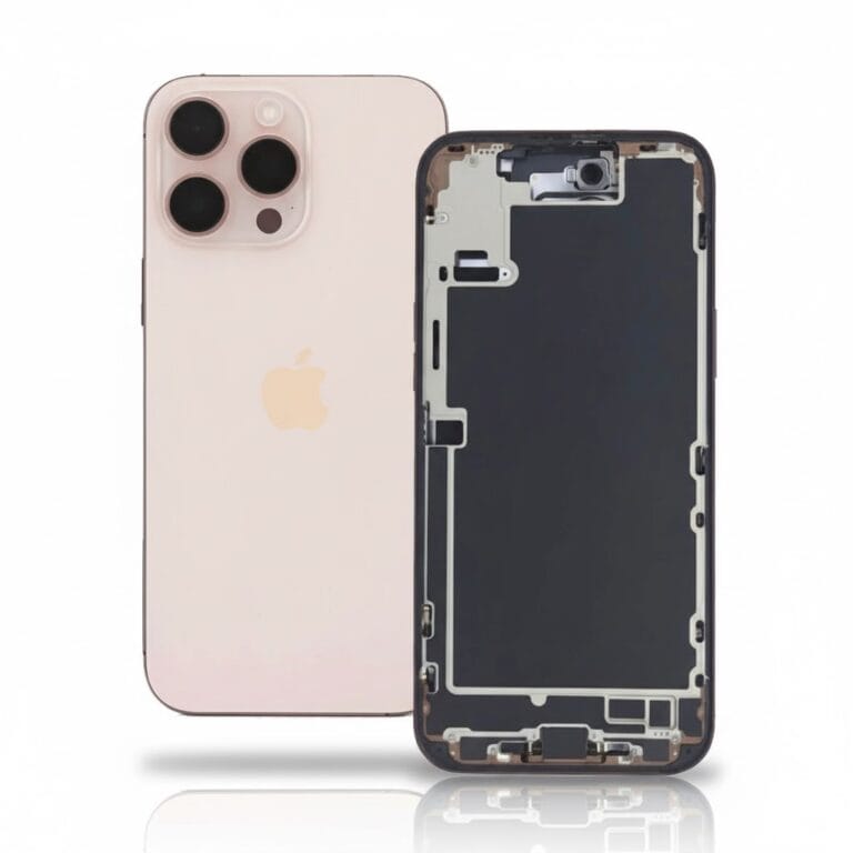 شاسی روکاری آیفون 16 پرومکس طلایی فول فلت
