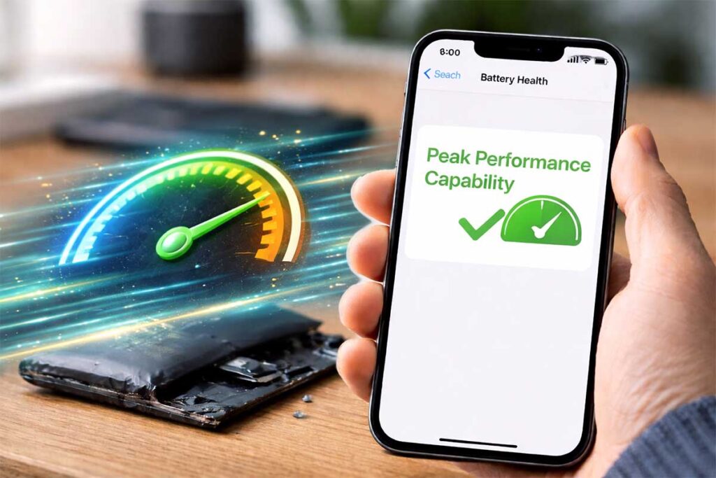 peak Performance Capability در گوشی آیفون