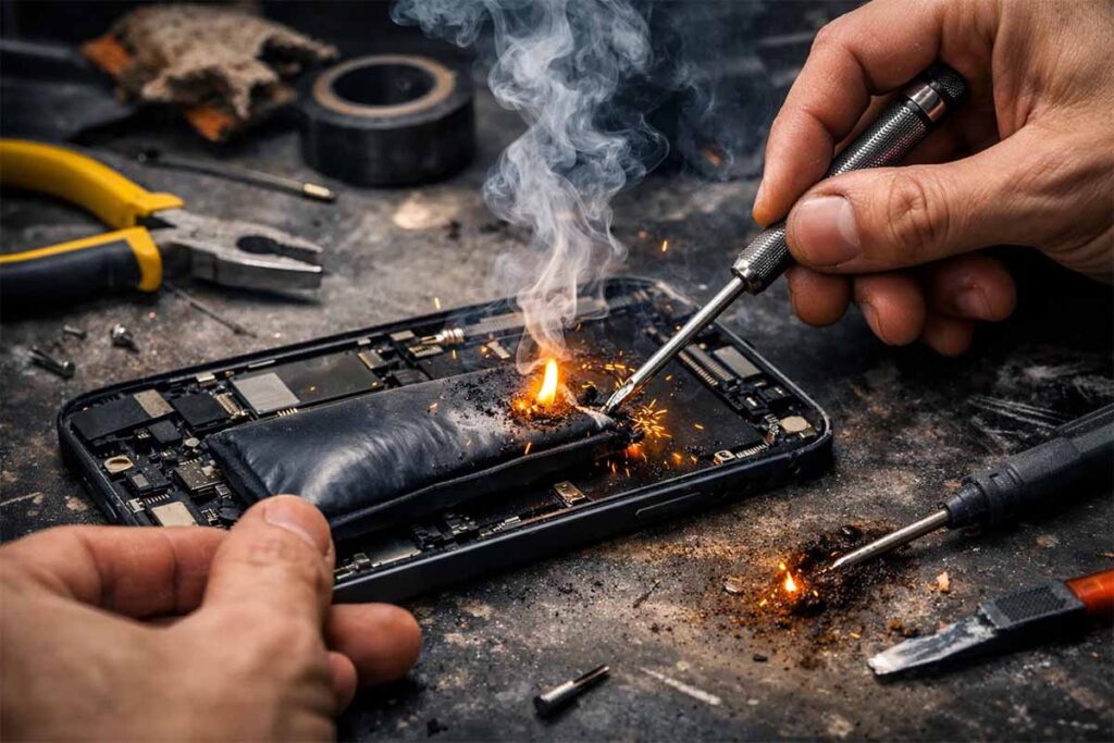 خطرات تعویض باتری آیفون توسط افراد غیر متخصص